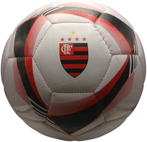 Bola De Futebol Flamengo Em Couro Sintético Tamanho 5 Mengão