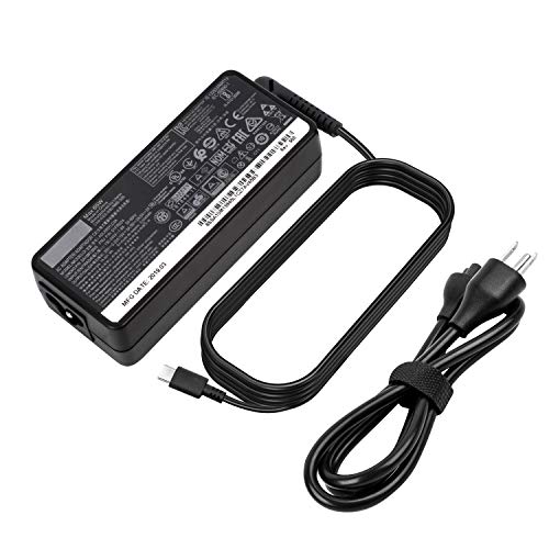 65W USB-C AC Charger for Lenovo ThinkPad T490 T490s T590 X390 X395 X380 X280 L390 L490 L590 E490 E490S E495 E590 E595 Yoga P51s P43s P53s Chromebook 14w 14e Type-C Laptop Power Supply Adapter