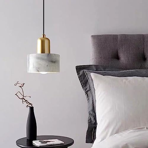 Lustre à une tête E27 solution éclairage table et bar en marbre - 6