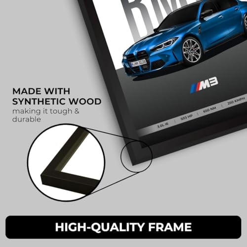 Image of Funk You Store BMW M3 Poster | Framed BMW A4 Sized (31 x 23 cm) | M3 Car Poster for Wall, Sportcar Frames | Car Posters for Wall, Bedroom, Hostel, Study Area, Hostel (F 052)