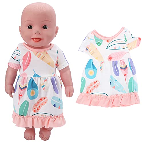 18インチ人形用服 人形服カラフルで便利な花柄絶妙な職人技人形ファッションドレス18インチ人形用人形ドレス (Q18-740 メイプルリーフス)