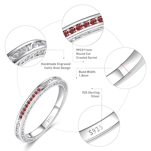 Image of Vintage Celtic Knot Women's Engagement Ring Sets 925 Sterling Silver /14K Gold Plated Stackable Wedding Bands Rings AAAAA Cubic Zirconia Women Bridal Sets Wedding Ring Band Width 1.8mm Size 5-9