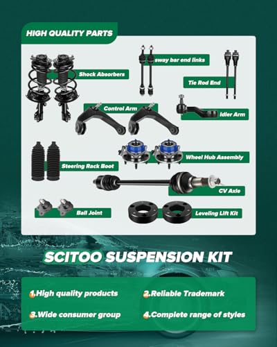 Image of 12-PC SET Front Suspension Kit w /Lower Control Arm for Toyota Corolla