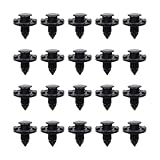 UHANBUT 20PCS Car Bumper Rivet Fenders Liner Retainers, 8mm Plastic Push Type Splash Shield Fastener Clip, Universal Auto Body Panel Trim Clip Replacement for 01553-09321 MR328954