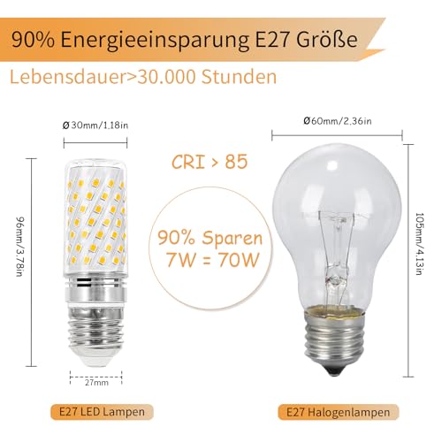 Ampoule LED E27 dimmable à intensité variable 7W équivalent 70W halogène