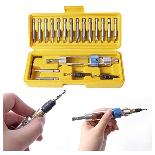 Bit Set, NALCY 20 Stück Bithalter, Bohrschrauber Schraubendreher Werkzeuge Bohrer Set, Swap Bohrer mit Gehäuse Multifunktionale Werkzeuge