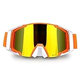 Zdatt Motocross Goggles ATV Motorcycle Motorbike Goggles Anti-Dust for Dirtbike Anti-Slip Strap Nose Cover Fits Myopia Glasses & Helmet
