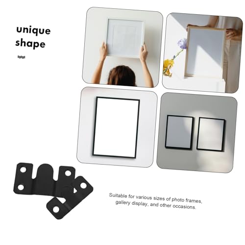 Image of Gadpiparty 4pcs Heavy Duty Interlocking Flush Mount Bracket for Picture Hanging Secure Furniture Connector with Concealed Hook Installation Versatile Wall Mounting Hardware for Various
