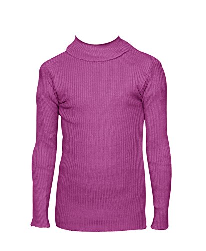 Image of IndiWeaves Girls Wollen Warm High Neck Full Sleeves T-Shirt /Inner /Skivvy for Winter (Pack of 3) Purple /White /Gray 12-14 Years 10110-101213-IW-P3-32