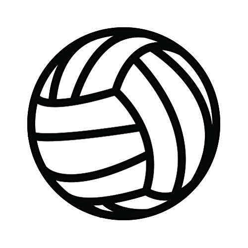 RDW Volleyball Sticker Decal Die Cut Matte Black 4.00" x 4.00