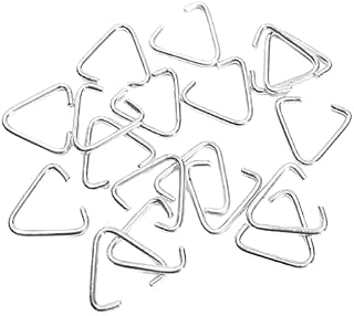 PHILSP 100 Pieces Alloy Triangle Open Jump Ring Split Ring Connector Clasp Hook Findings For Jewelry Making Accessories Silver