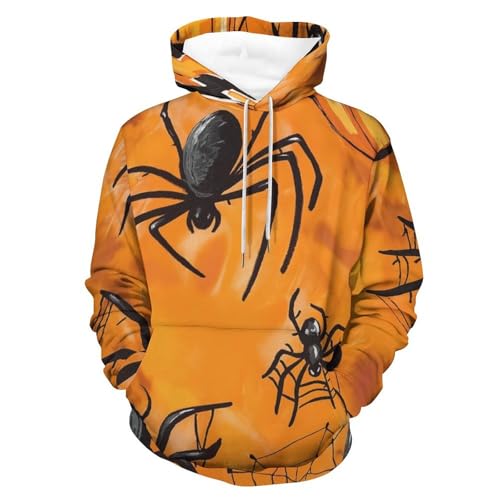 Sweat à capuche citrouille de Noël confortable contre le froid en taille S