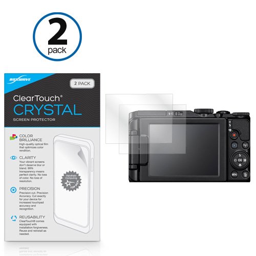 BoxWave Screen Protector Compatible with Nikon Coolpix S9900 - ClearTouch Crystal (2-Pack), HD Film Skin - Shields from Scratches