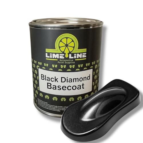 LiME LiNE Shadow LiNE Automotive Basecoat - Changes with Light - Black in the Shadows, Dazzling Metallic Under Light - 2K Clearcoat Topcoat Required (Black Diamond, 1 Quart)