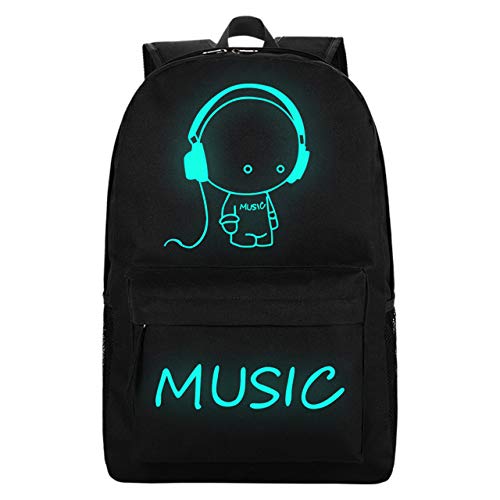 Mochila Escolar  Luminosa Unisex  Liviana  Resistente al Agua con Puerto de Carga USB
