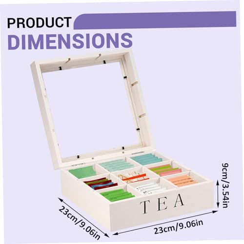 Soporte para la bolsa de té de madera estable con 9 compartimentos y acabado suave premium 6
