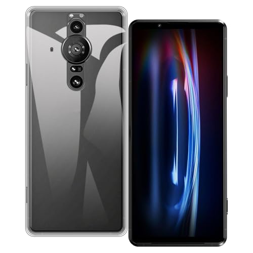 OAGELIM �P�[�X Sony Xperia PRO-I 5G �Ƃ̌݊������� Case �ϏՌ�TPU�\�t�g�t���L�V�u���W�F���ی�d�b�J�o�[ �σX�N���b�`���~���^���[���x���̑ϗ��� (�N���A)