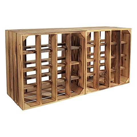 CHICCIE Juego de 2 botelleros de madera Cover