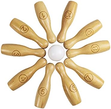 芝生ボウリングゲーム屋内と屋外の楽しみ子供ボーリングセット大人 10 木製ピン 2 ボールセットおもちゃログ特大ル屋内