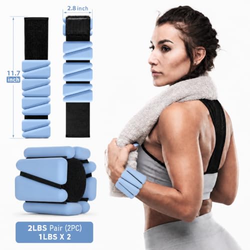 Image of Wrist Weights, Ankle Weights for Women Men, Adjustable Wrist Weighted Bracelet for Home Gym Workout, Running, Yoga, Exercise, Strength Training