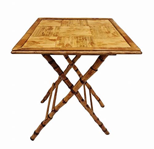 Destello S.L. Mesa Plegable diseño Eventos Cuadrada Bambú 71 x 71 x 100 cm