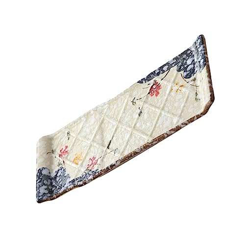 ABBNIA Set di Piatti da Sushi in Stile Giapponese, Ciotola da Portata in Ceramica, Piatti Giapponesi, Piatto in Stile Giapponese con Design a Forma di squalo