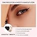 Nberuionre 2 PCS Dual-Ended Eyeliner Stamp, Easy to Apply Cat Eye Stamp with L/R Markings, Waterproof & Smudge-Resistant, Beginner-Friendly Winged Eyeliner (Black & Brown)