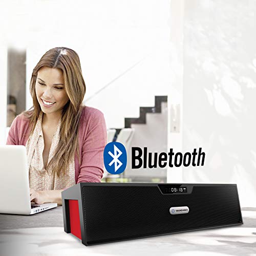 Soundance FM Radio Wireless Bluetooth Speaker Alarm Clock, Portab