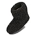 Produktbild BeComfy Warme Hausschuhe Damen Herren Hüttenschuhe aus Schafwolle (Schwarz, EU Schuhgrößensystem, Erwachsene, Numerisch, M, 44)
