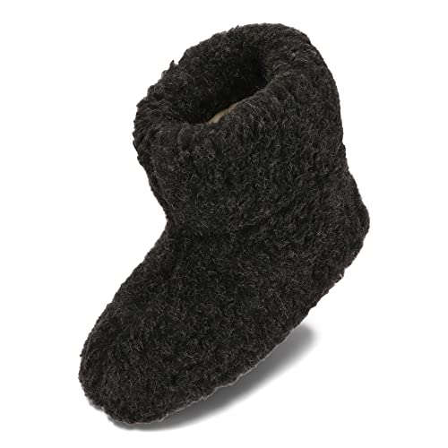 BeComfy Warme Hausschuhe Damen Herren Hüttenschuhe aus Schafwolle...