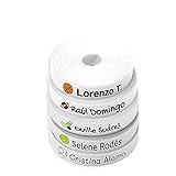 200 Etiquetas Personalizadas para Ropa de Niños. Tela Termoadhesiva Blanca con Nombre e Icono, para Camisetas, Pantalones y Abrigos