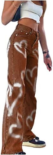 LIUPING Pantaloni Larghi con Stivaletti Ricamati con Piume da Donna  Pantaloni Elasticizzati con Fondo A Campana