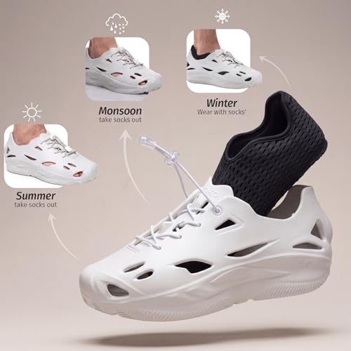 Image of YOHO Zogs Convertible Hybrid Clog-Sneaker for Men | Waterproof Monsoon & Rainy Footwear | Removable Knit Socks