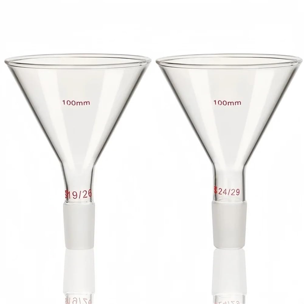 Attrezzature e forniture di laboratorio Imbuto triangolare da laboratorio in vetro borosilicato 3. con bocca standard, OD50mm/14#-OD150mm/40#