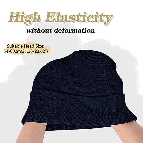 Image of ZOORON 1&2 Packs Beanie for Men Women Men's Beanie Hat Acrylic Knit Cuff Beanie Cap Slouchy Knit Skull Cap Warm Winter hat