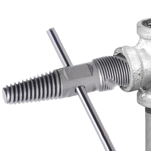Extractor de tornillos de tubería de agua | 3/4 pulgadas 1/2 pulgadas de doble cabeza, herramienta de extracción de rosca de tubería rota | para reparación profesional de baño de propietarios de