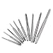 Hilitand 10PCS Mini Machine Hand Taps Set, M1 to M3.5 Straight Fluted Hand Screw Thread Wire Tapping Hand Tool Kit