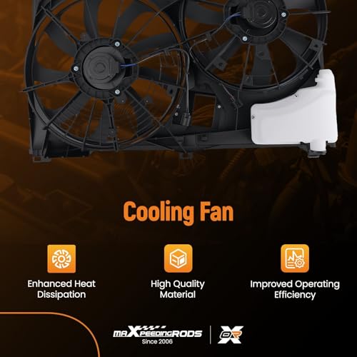 Image of maXpeedingrods Dual Engine Radiator Cooling Fan Assembly for Toyota Highlander 2014-2019, 167110P230 163630P330 TO3115187 163610P210 163610P310 163630P230 FA50592C