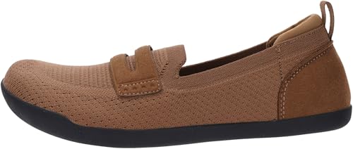 WHITIN Women's Round Toe Slip On Penny Loafers | Wide Width Barefoot Flats with Breathable Knit2