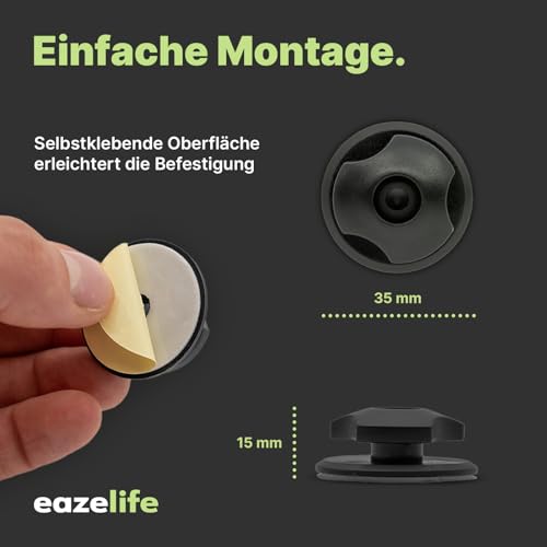 20er Set Rundknöpfe | Planenknöpfe | aus robustem Kunststoff | zur Befestigung von Planen - und Anhängernetzen | Anhängerzubehör | für Spannseile bis zu 6mm Durchmesser