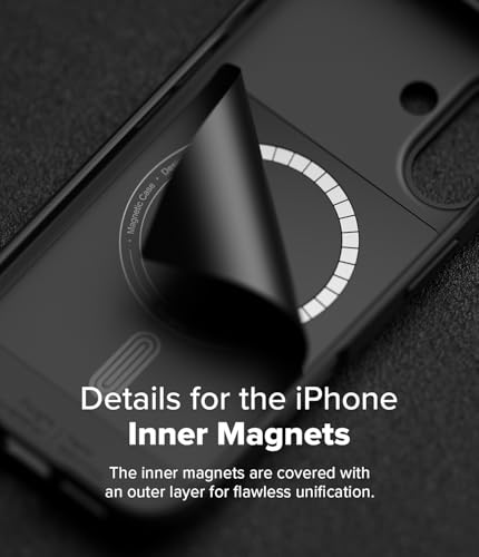 Image of Ringke Onyx Magnetic Compatible with iPhone 16 Plus Case Cover [Strong Magnet] Military-Grade Protection TPU Shockproof Rugged Bumper Full Protection iPhone 16 Plus Back Cover - Black