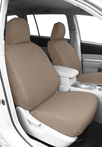 Front Buckets Seats, Caltrend Duraplus Seat Covers For 2003-2006 Ford Expedition Beige Beige Insert And Trim #TOP14