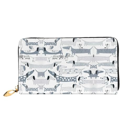 Porte-cartes de crédit femme cuir avec pochette voyage teckel zippée