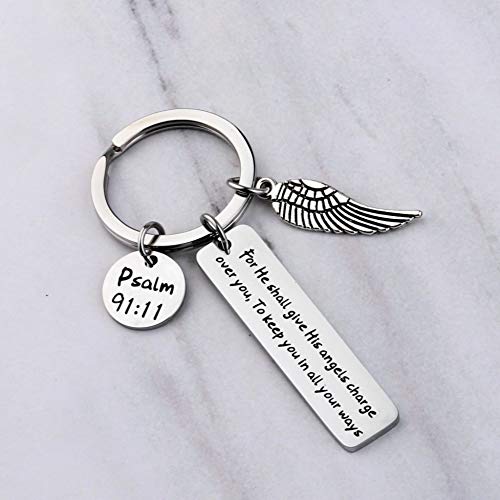 CENWA For He Shall Give his Angels Charge Over you Keychain Psalm 91:11 Gift3