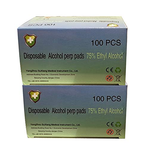 St.Yent Disposable 75% Alcohol Cotton Tablet, Outdoor Travel Wipes big size 3cm6cm 200 pcs Individually Packed for glasses, Mobile Phone, Camera