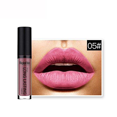 Tenworld 1 PC Waterproof Matte Liquid Lipstick Long Lasting Lip Gloss Lipstick (E)