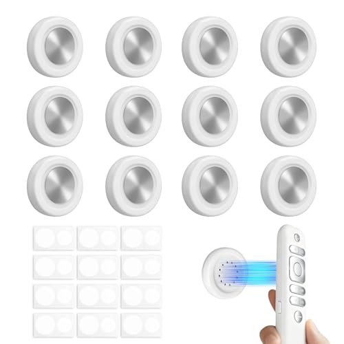 Zynqo Lot de 12 supports muraux pour télécommande magnétiques avec support magnétique super puissant, support magnétique autocollant sans perçage pour TV et...