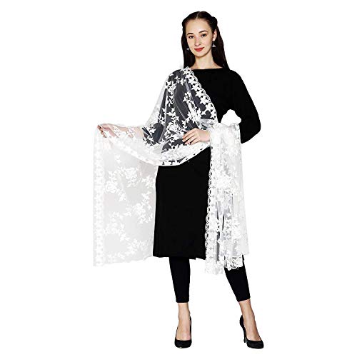 HARI-MADHAV-DESIGN-Womens-Nylon-Net-Embroidered-Dupatta