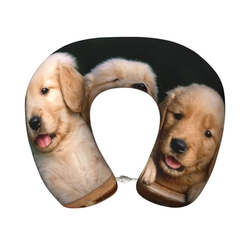 EZDLOWVBA Golden Retriever - Cuscino da viaggio in memory foam
