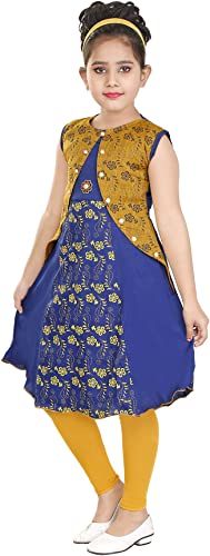 Image of Girls Casual Kurti and Legging Set (G909-P)